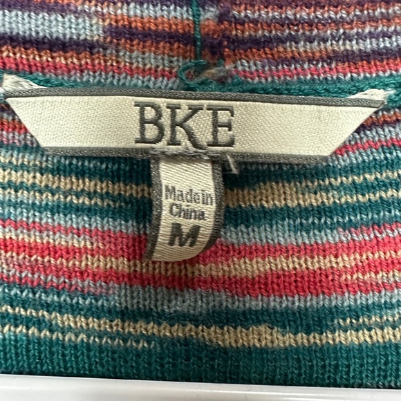 BKE Multicolor Cardigan Hooded Open Front Multicolor Sz M Cotton GUC 90s Western - Picture 2 of 8